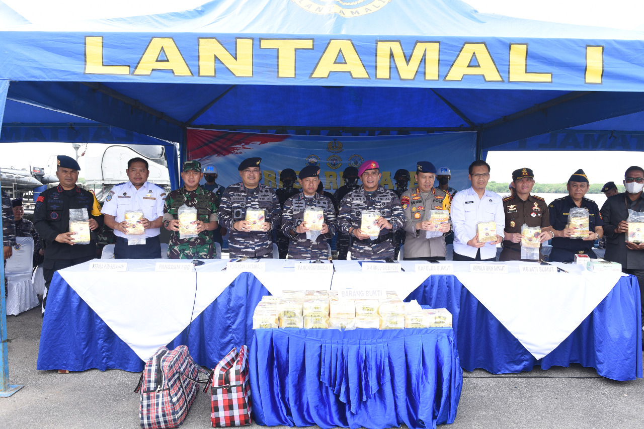 Kronologi TNI AL Gagalkan Penyelundupan 43 Sabu asal Thailand ke Perairan Aceh