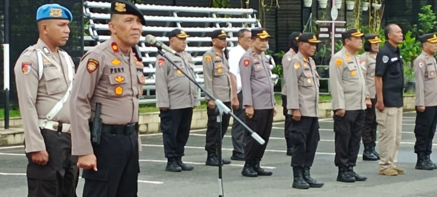 Wakasat Samapta, Kompol Ferimon Pimpin Apel di Polrestabes Medan