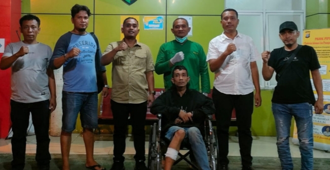 Ditembak Unit Reskrim Polsek Percut Seituan, Residivis Curanmor Terpaksa Naik Kursi Roda