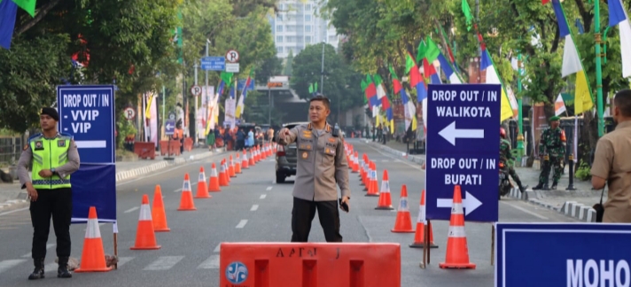 Kapolrestabes Medan Kawal PAM Kunjungan Presiden RI dan Ibu Negara