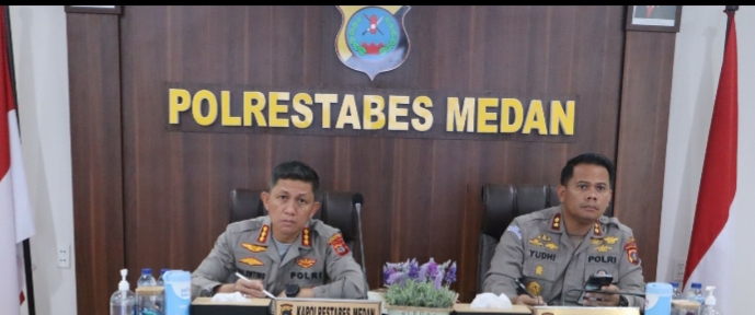 Terkait TTPO, Kapolrestabes Medan Ikuti Arahan Kapolri Via Vidcon