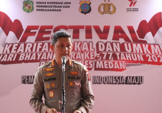 Kapolrestabes Medan Hadiri Penutupan Festival Kearifan Lokal dan UMKM di Deli Park