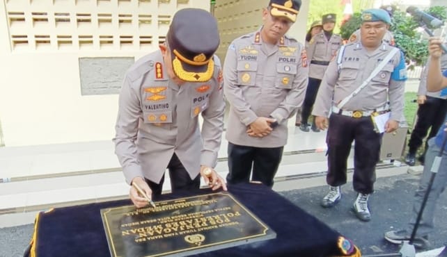 Kombes Pol Valentino Alfa Tatareda Resmikan Pos Penjagaan Mako Polrestabes Medan