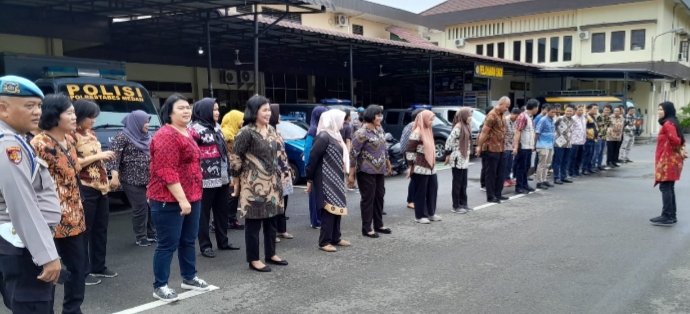 Tim Tirai Polrestabes Medan Apel Pengamanan Presiden Jokowi