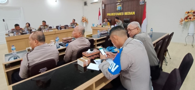 Kapolrestabes Medan Hadiri Pembukaan Rakernis Baharkam Polri Tahum 2023