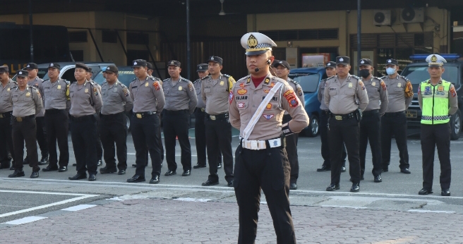 Iptu Fajar Prabowo Komandan Upacara pada Peringatan Hari Kesaktian Pancasila