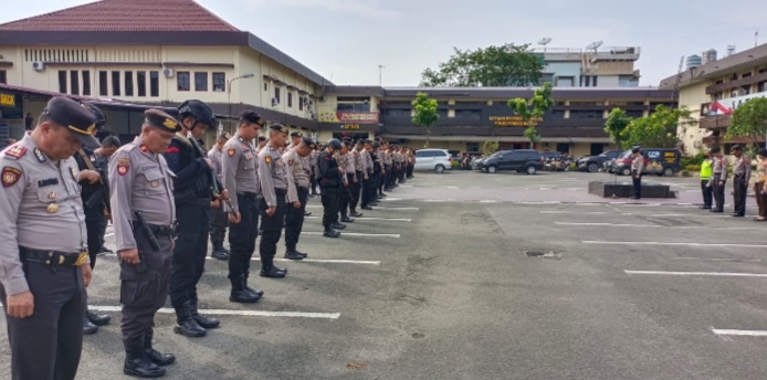 Lagi, Polrestabes Medan Gelar Apel Pengamanan Kunjungan Presiden RI Joko Widodo