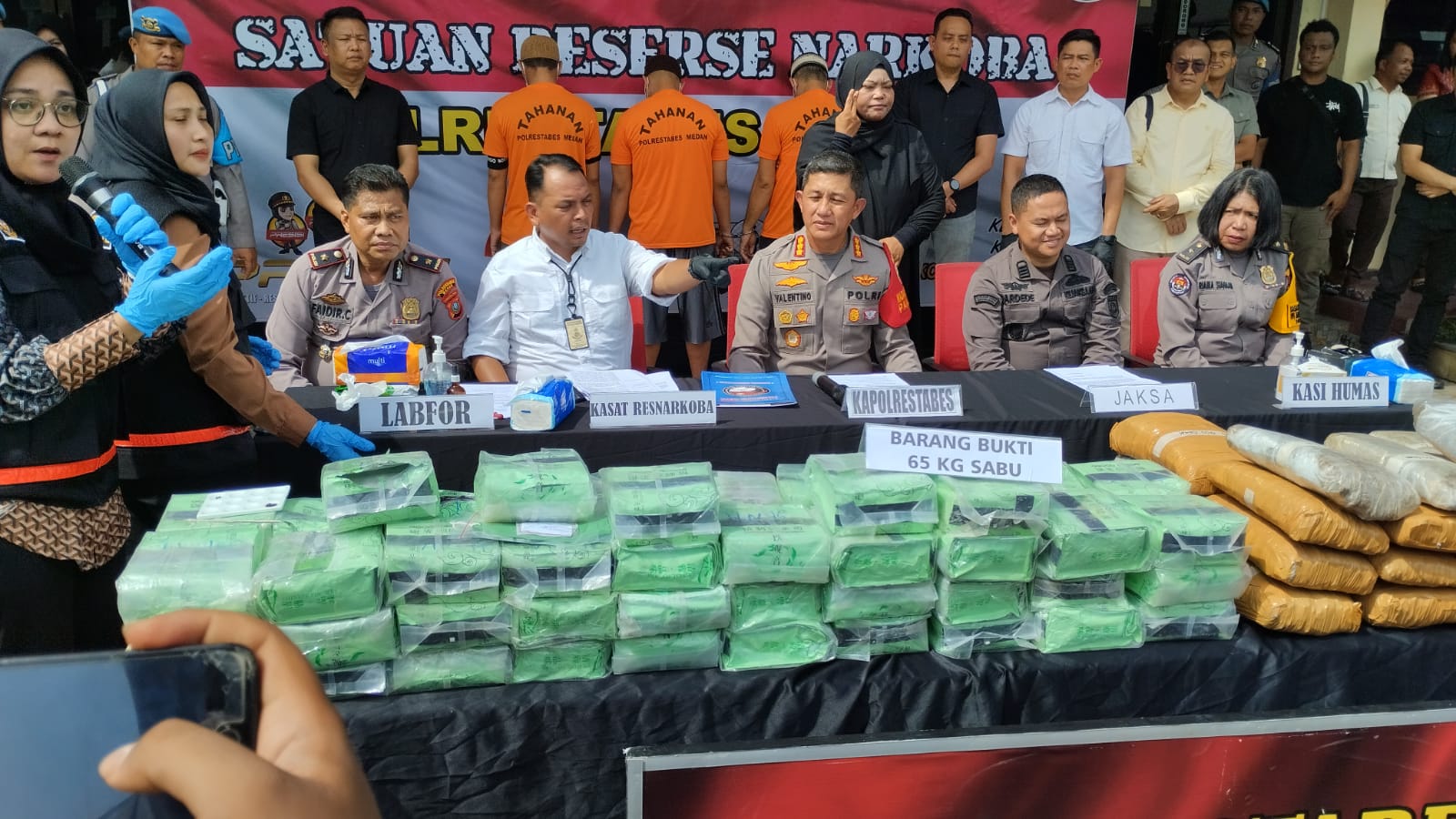 Polrestabes Medan Musnahkan 65 Kg Sabu dan 35,7 Kg Ganja