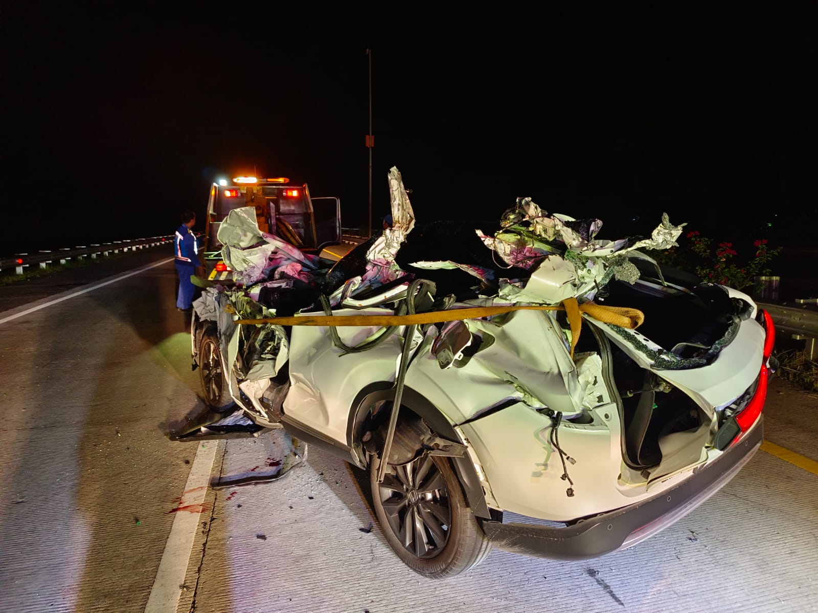 Mobil HRV Tabrak Bokong Truk di Tol Tanjung Morawa Deli Serdang, 1 Korban Jiwa