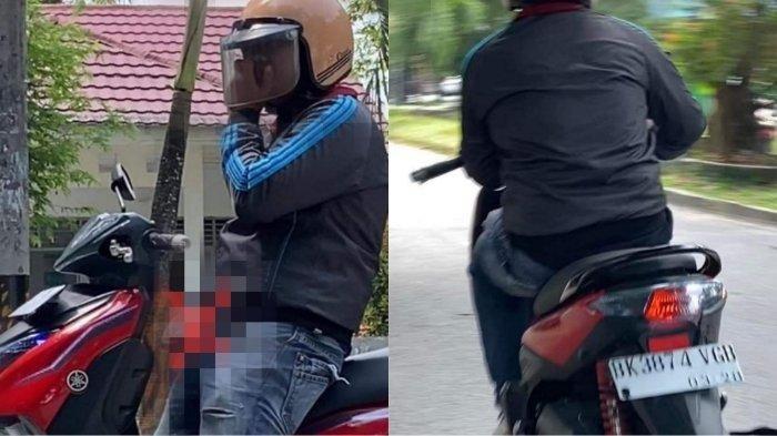 Pengendara Motor Yamaha Gear di Asahan Pamer Kemaluan ke Sisi SMPN 6