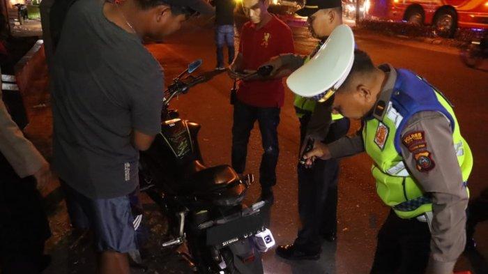 9 Unit Motor Berknalpot Brong Terjaring Razia Petugas Polres Tebingtinggi