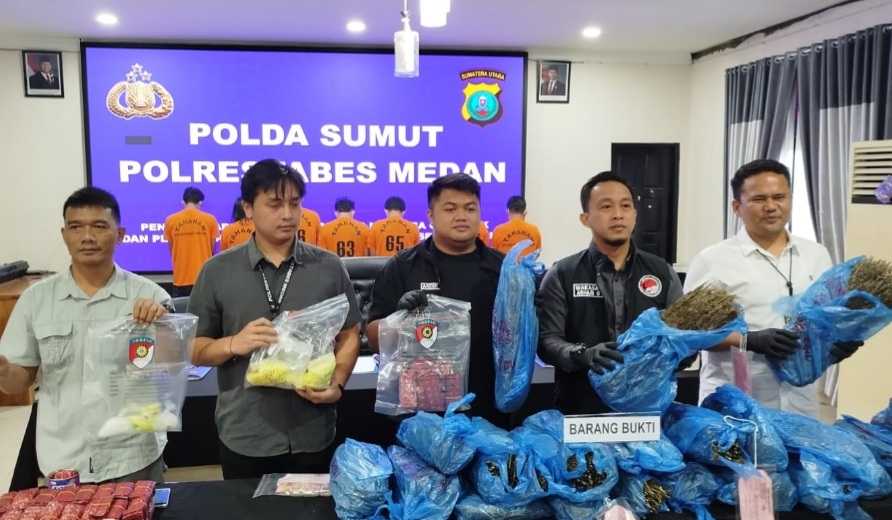 Polrestabes Medan Tangkap Bandar Narkoba Klambir 5, Segini Banyak Barang Buktinya..........