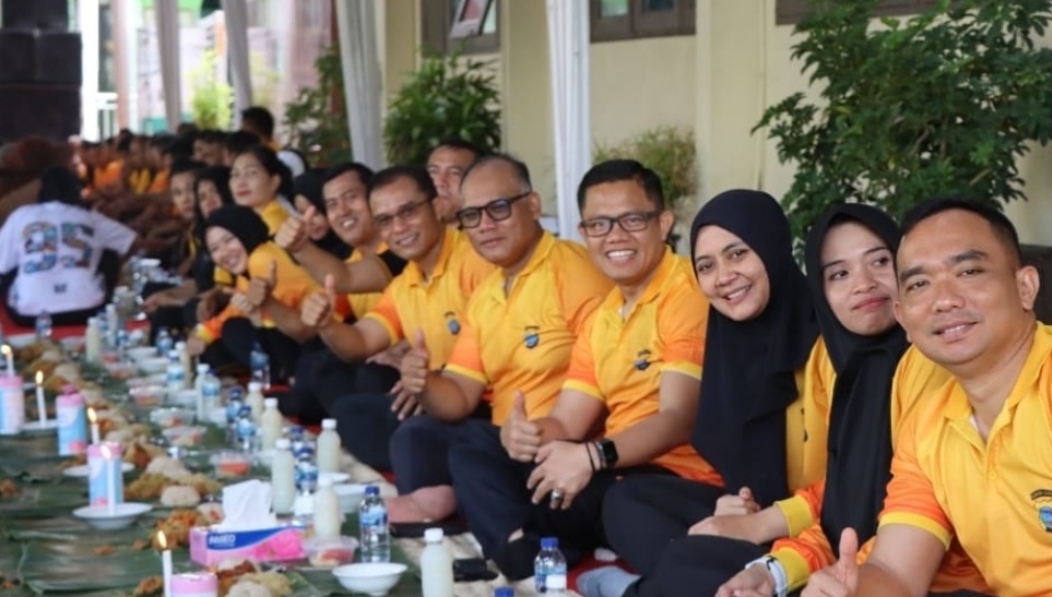 Polrestabes Medan Olahraga Bersama dan Punggahan Menyambut Bulan Suci Ramadhan 1446 H
