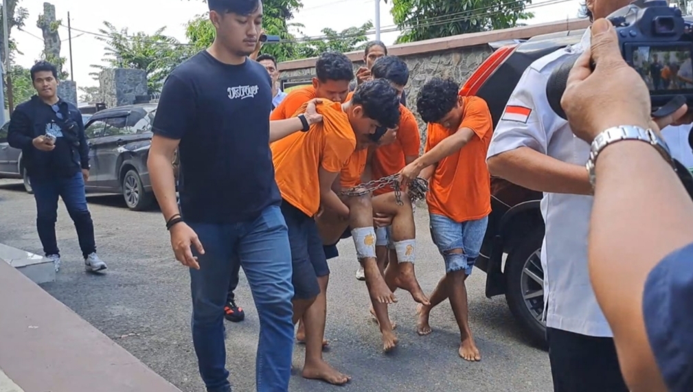 Polsek Sunggal Tangkap Gerombolan Remaja Pelaku Begal, Satu Ditembak Kakinya