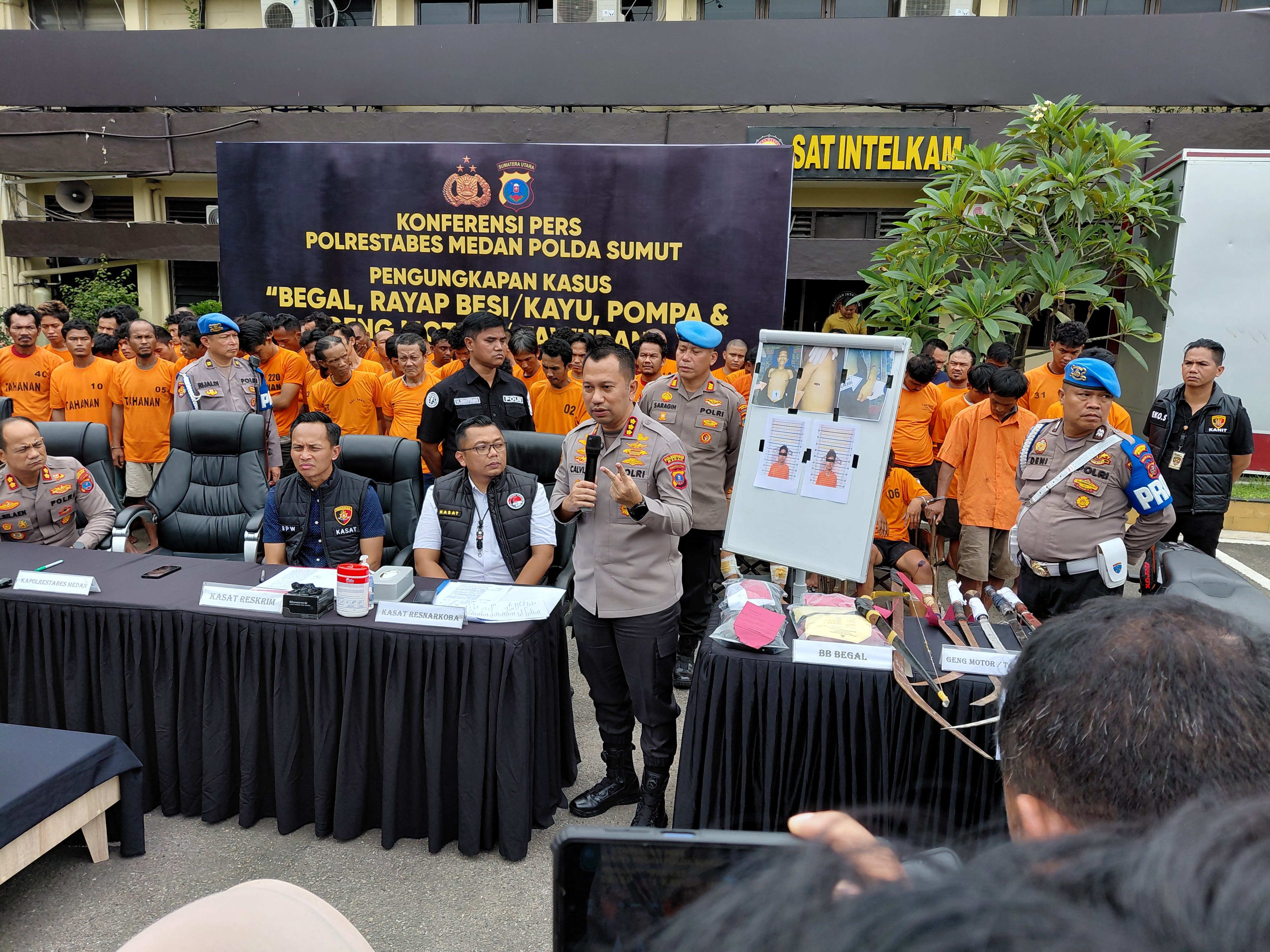 Tempo 15 Hari, Polrestabes Medan Ungkap 103 Kasus Kejahatan dengan 147 Tersangka