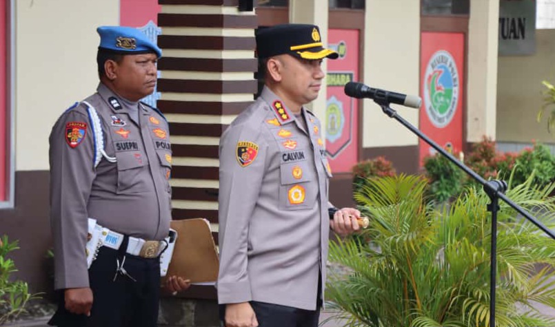 Usai Pimpin Apel, Kapolrestabes Medan "Berkantor" di Polsek Medan Tembung