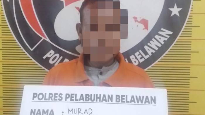 Murad, Pengedar Ganja di Belawan Akhirnya Nginap di Sel