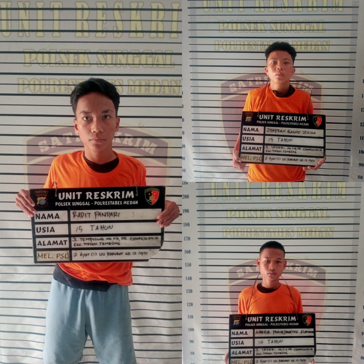 Tiga Anggota Geng Motot "SBF" Kepergok Polisi Bawa Clurit