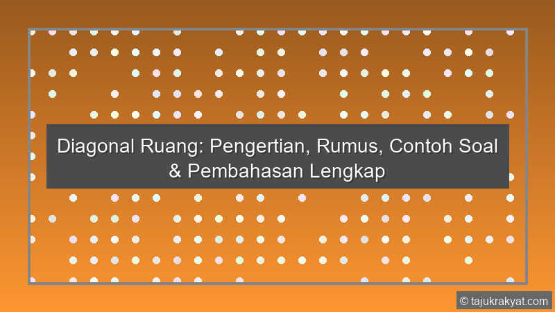 Diagonal Ruang: Pengertian, Rumus, Contoh Soal & Pembahasan Lengkap