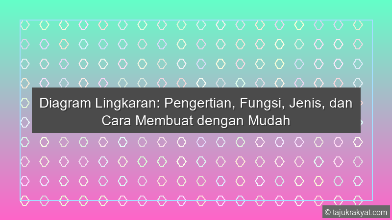 Diagram Lingkaran: Pengertian, Fungsi, Jenis, dan Cara Membuat dengan Mudah