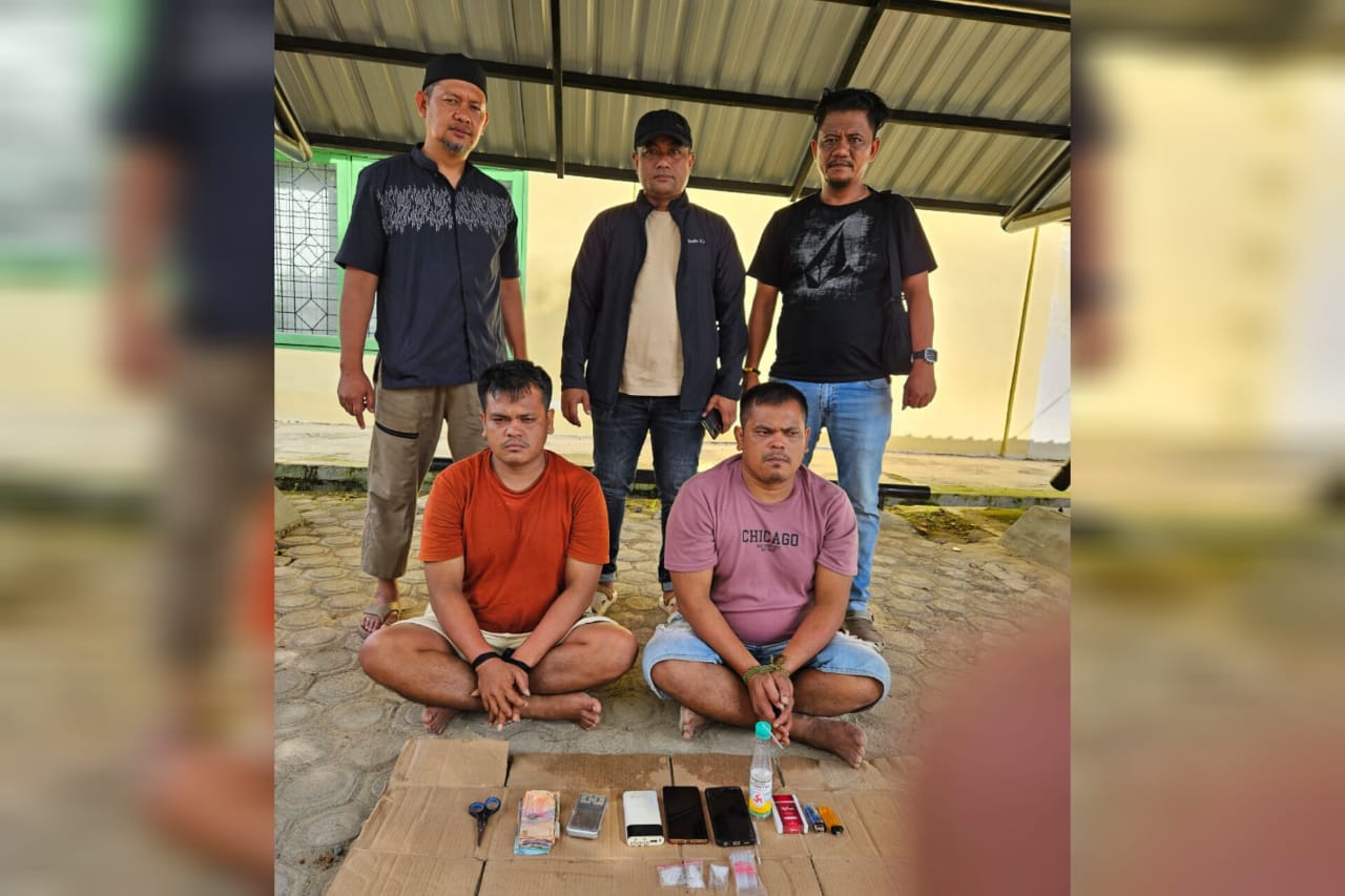 Deninteldam I/BB Tangkap Terduga Pengedar Sabu dan Pemakai di Sayurmatinggi