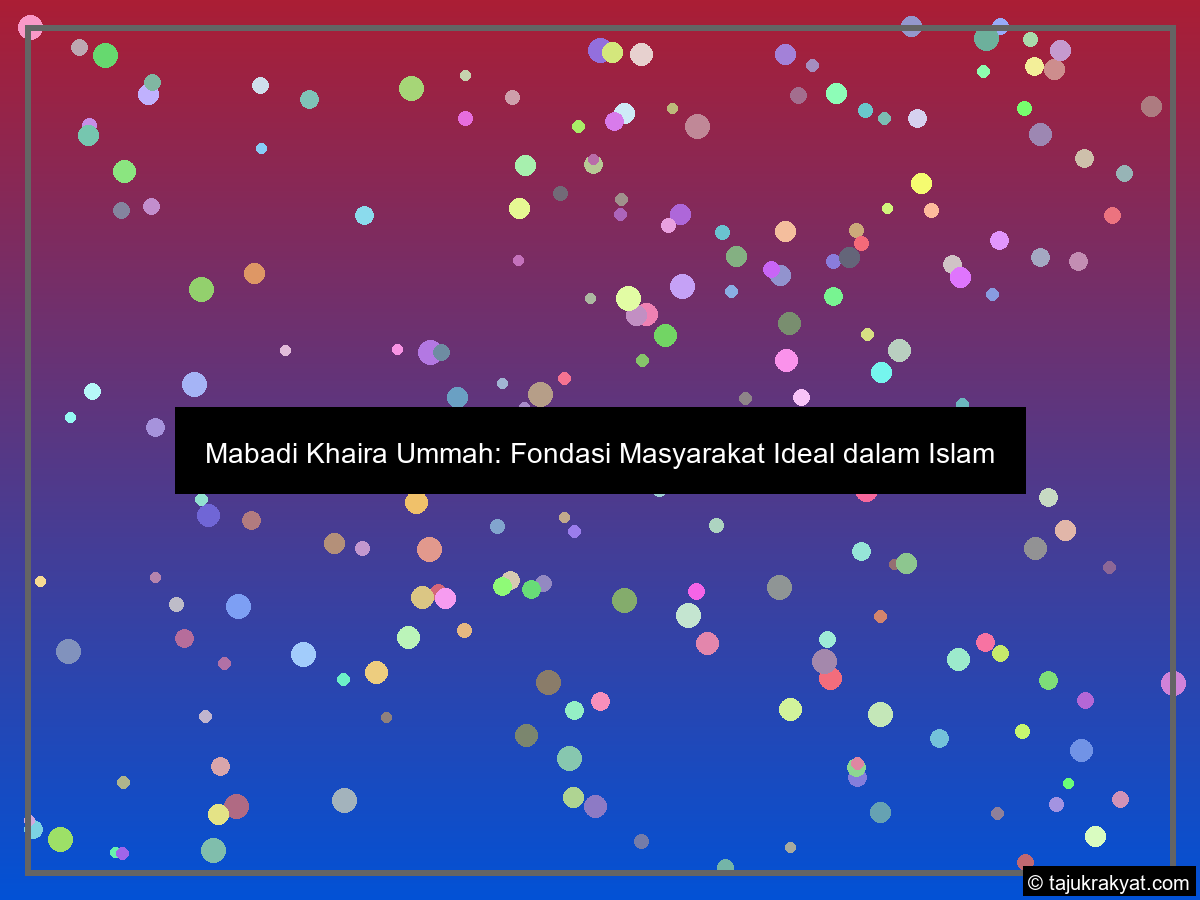 Mabadi Khaira Ummah: Fondasi Masyarakat Ideal dalam Islam