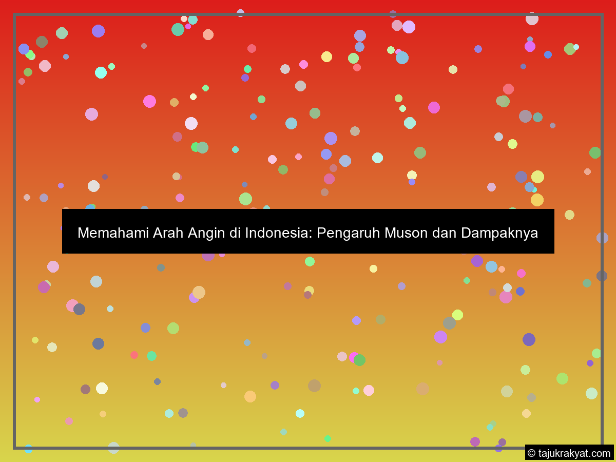 Memahami Arah Angin di Indonesia: Pengaruh Muson dan Dampaknya
