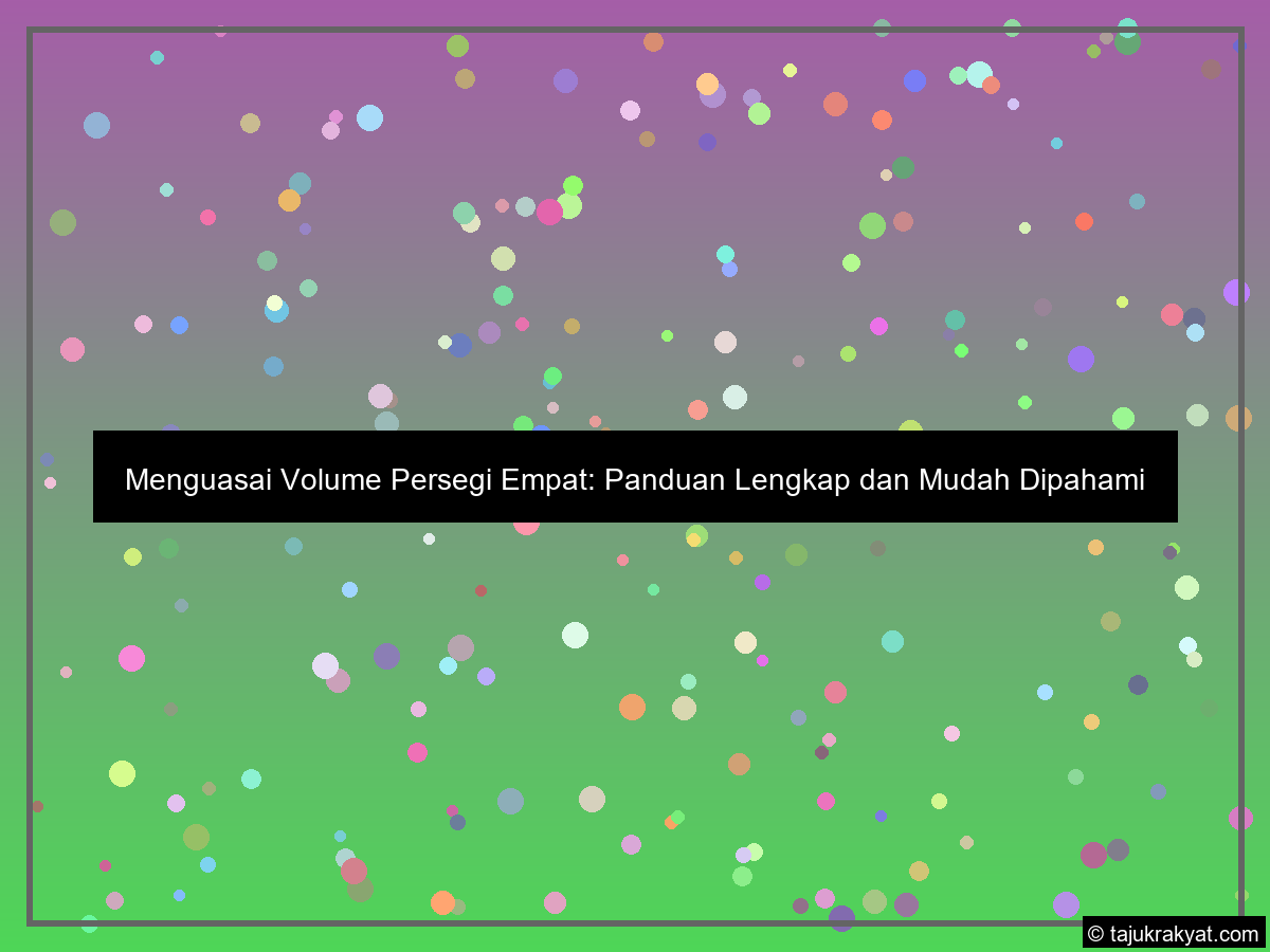 Menguasai Volume Persegi Empat: Panduan Lengkap dan Mudah Dipahami