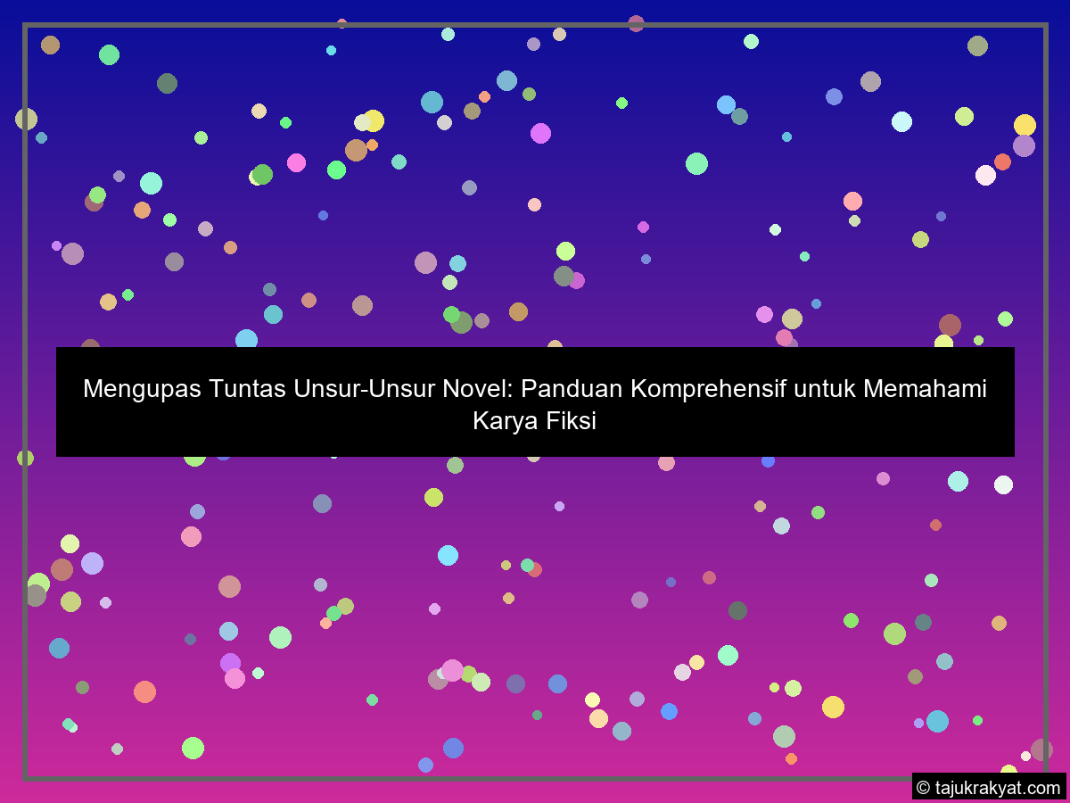Mengupas Tuntas Unsur-Unsur Novel: Panduan Komprehensif untuk Memahami Karya Fiksi