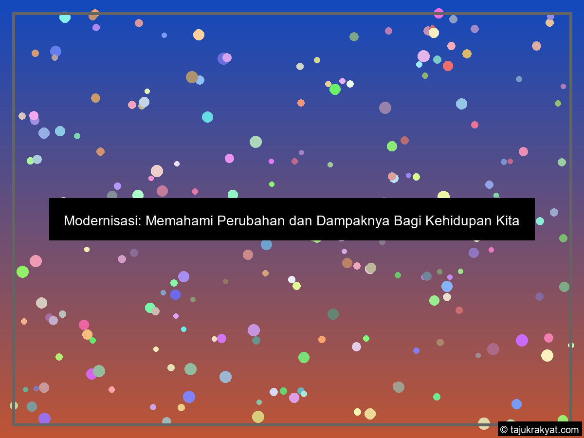 Modernisasi: Memahami Perubahan dan Dampaknya Bagi Kehidupan Kita