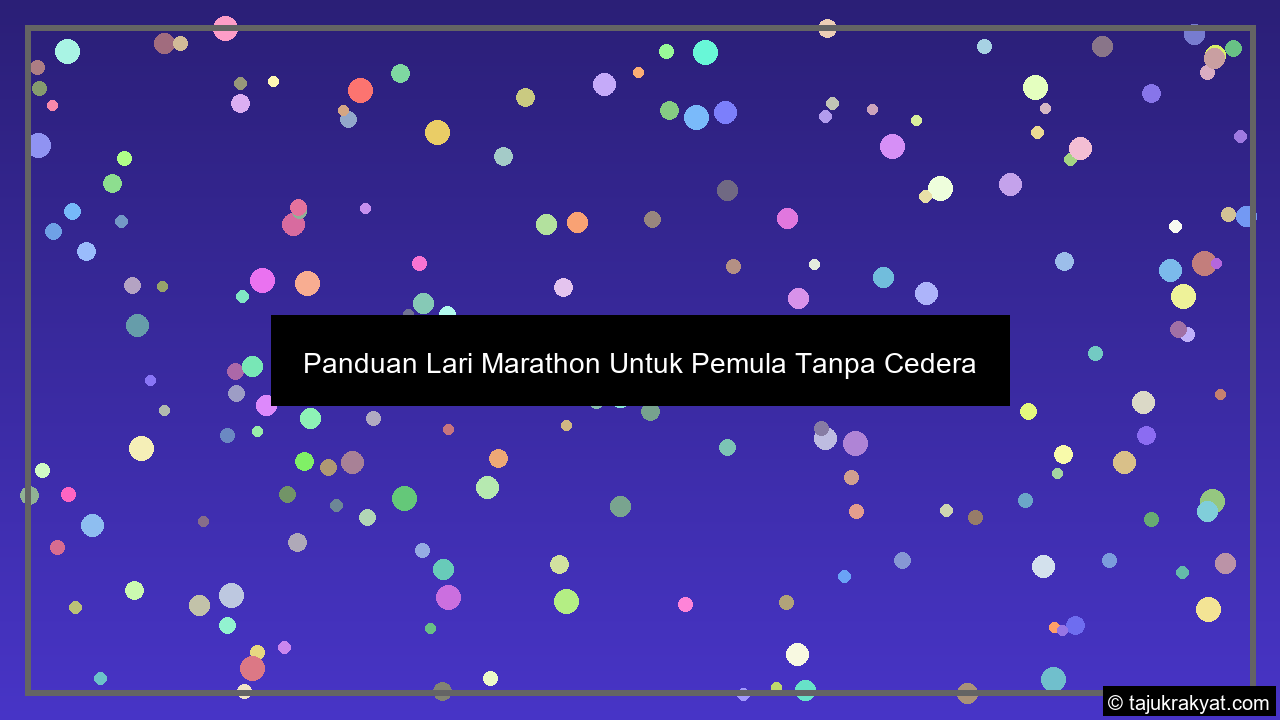 Panduan Lari Marathon Untuk Pemula Tanpa Cedera