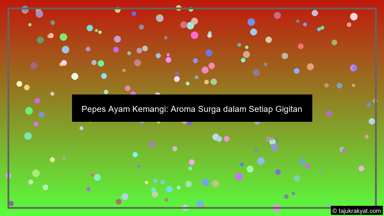 Pepes Ayam Kemangi: Aroma Surga dalam Setiap Gigitan