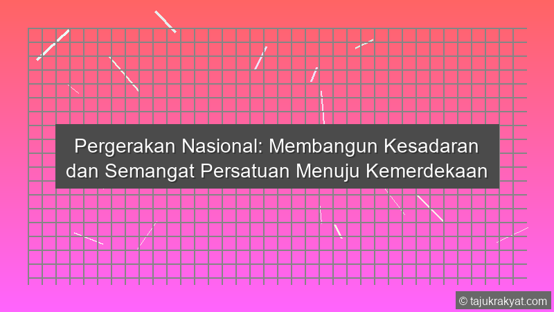 Pergerakan Nasional: Membangun Kesadaran dan Semangat Persatuan Menuju Kemerdekaan
