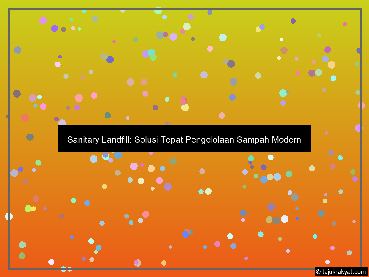 Sanitary Landfill: Solusi Tepat Pengelolaan Sampah Modern