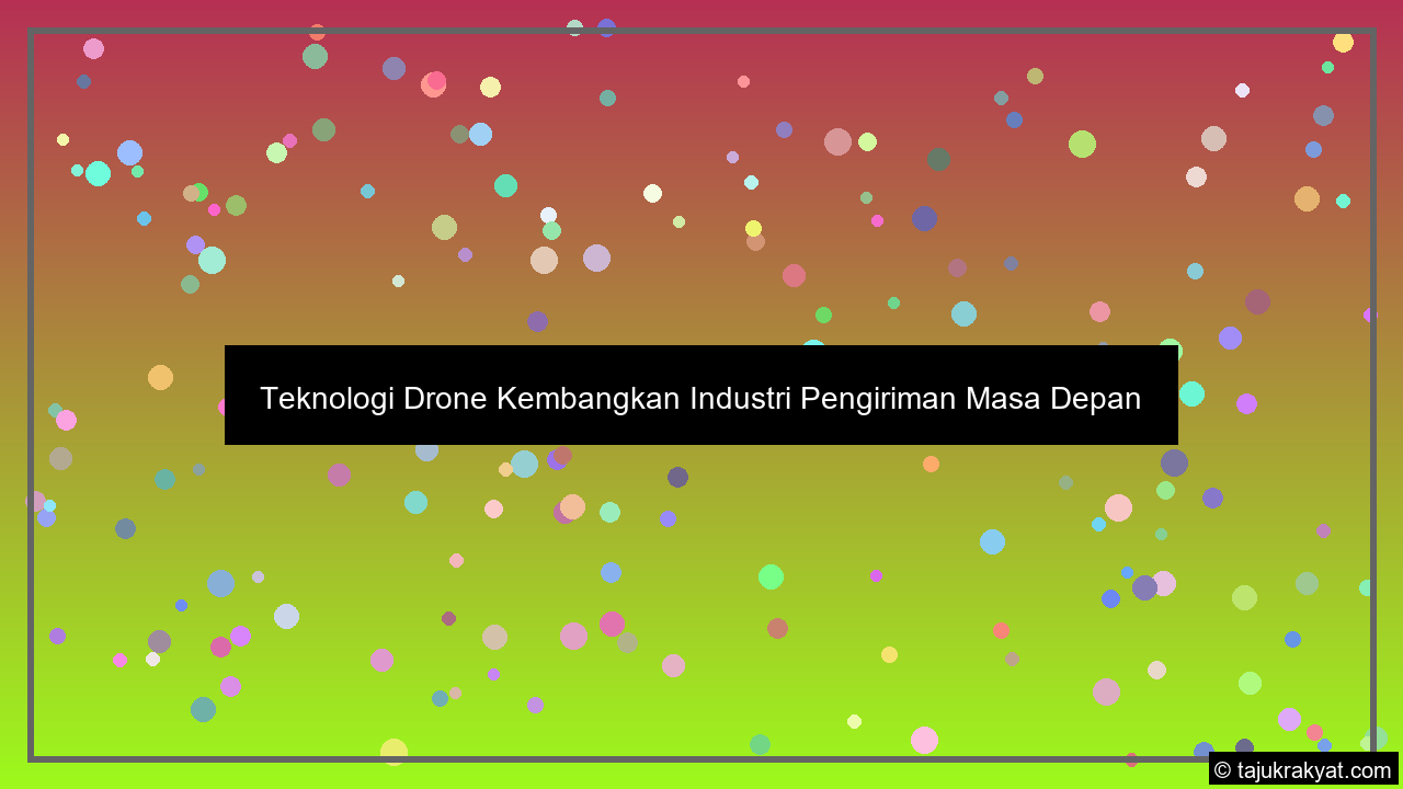 Teknologi Drone Kembangkan Industri Pengiriman Masa Depan