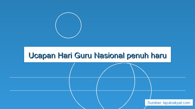 Ucapan Hari Guru Nasional penuh haru