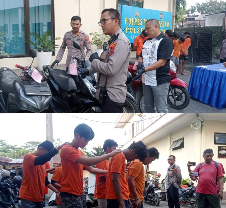Polisi Tangkap Kawanan Begal Bersajam, 5 Pelaku Ditembak