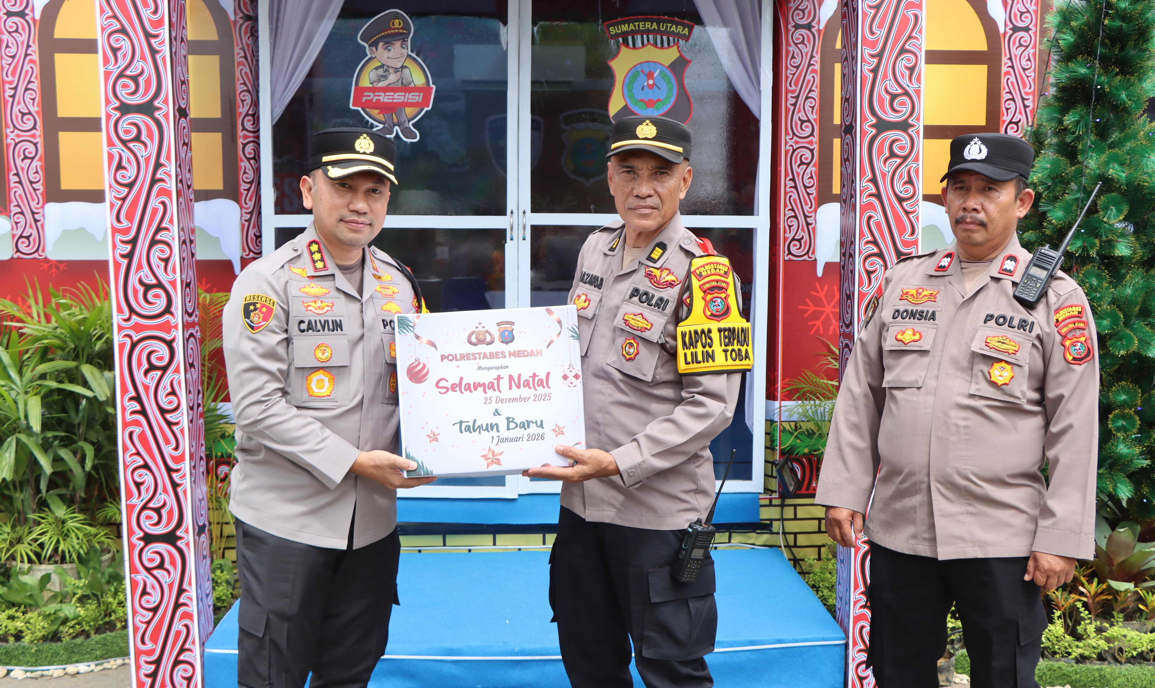 Pengamanan Nataru, Kapolrestabes Medan Tinjau Pos Terpadu Lapangan Merdeka