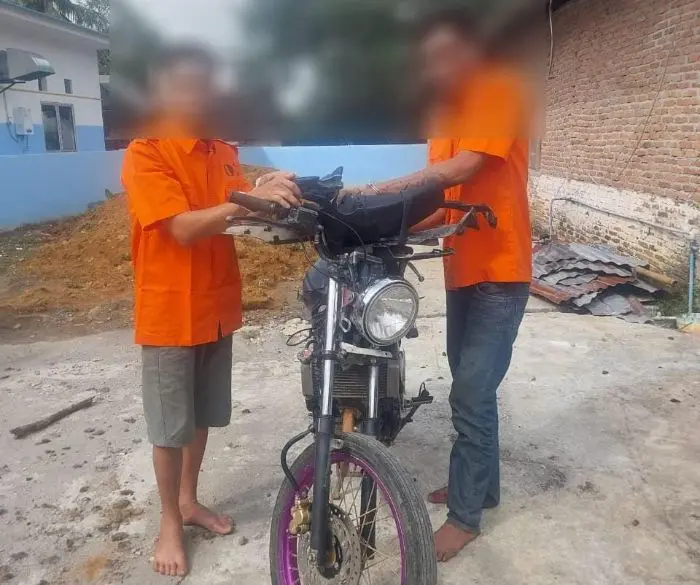 Motor Curian Hendak Diganti Cat, Dua Pelakunya Diringkus