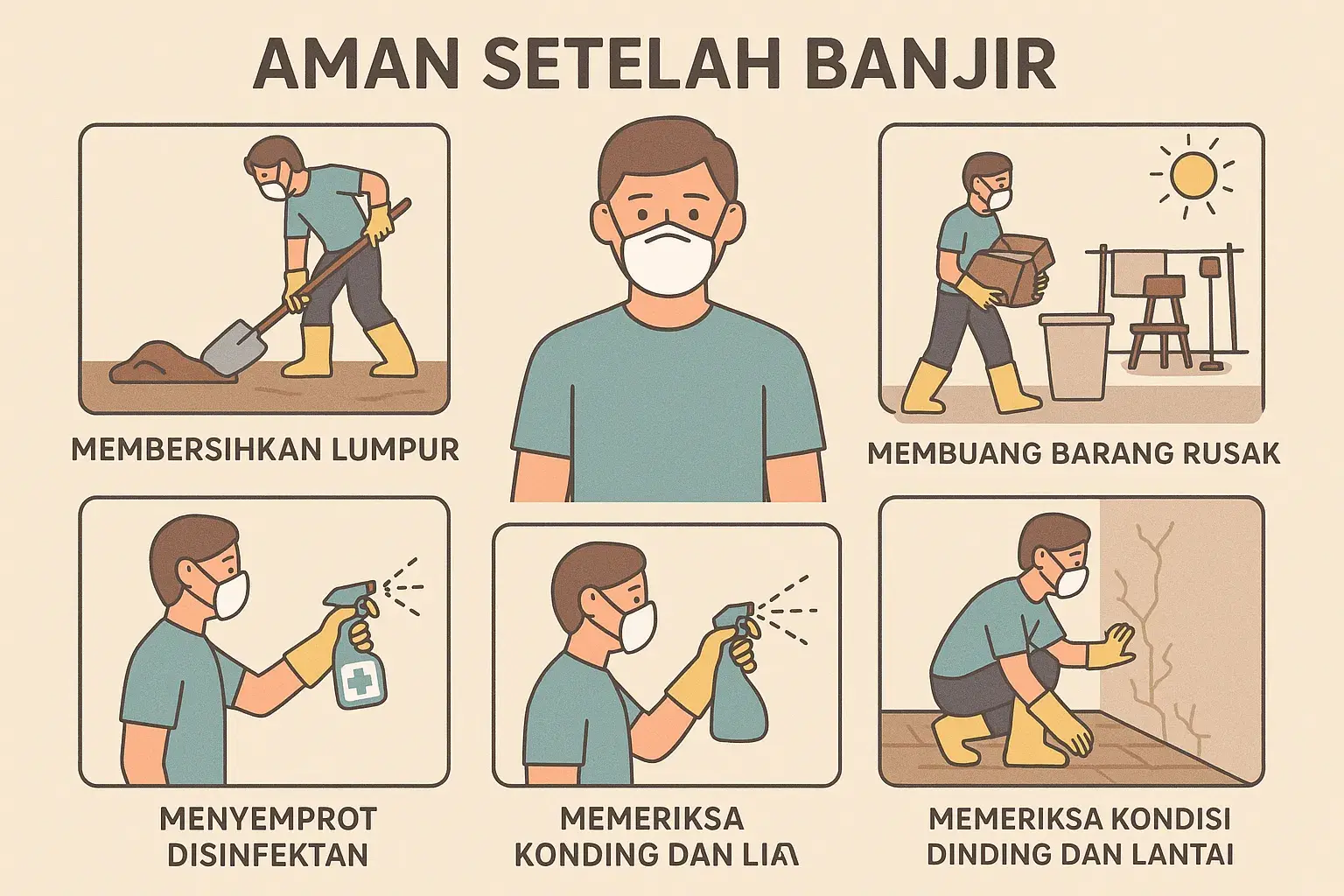 Panduan Membersihkan Rumah Secara Aman Setelah Banjir