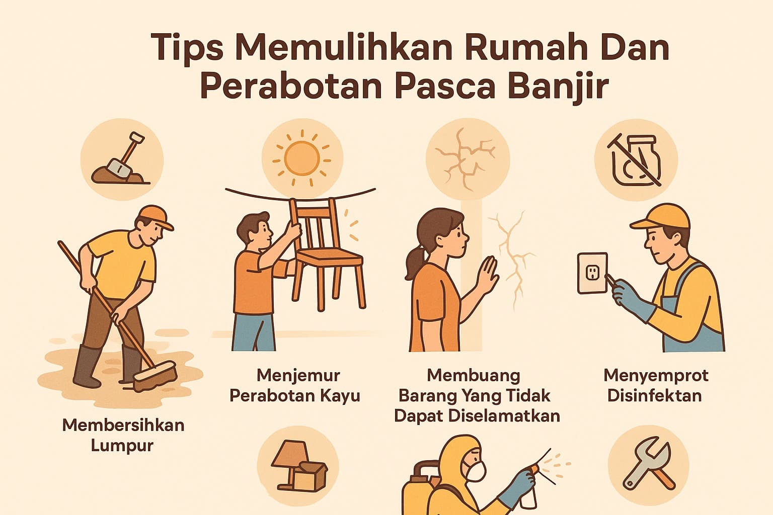 Tips Memulihkan Rumah dan Perabotan Pasca Banjir