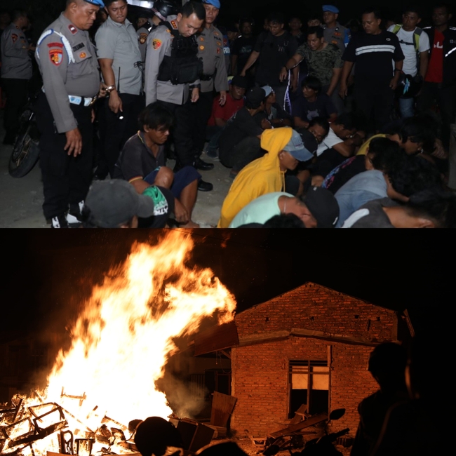 Lagi, Kawasan Jermal Digerebek : 41 Orang Diamankan, Barak Narkoba Dibakar