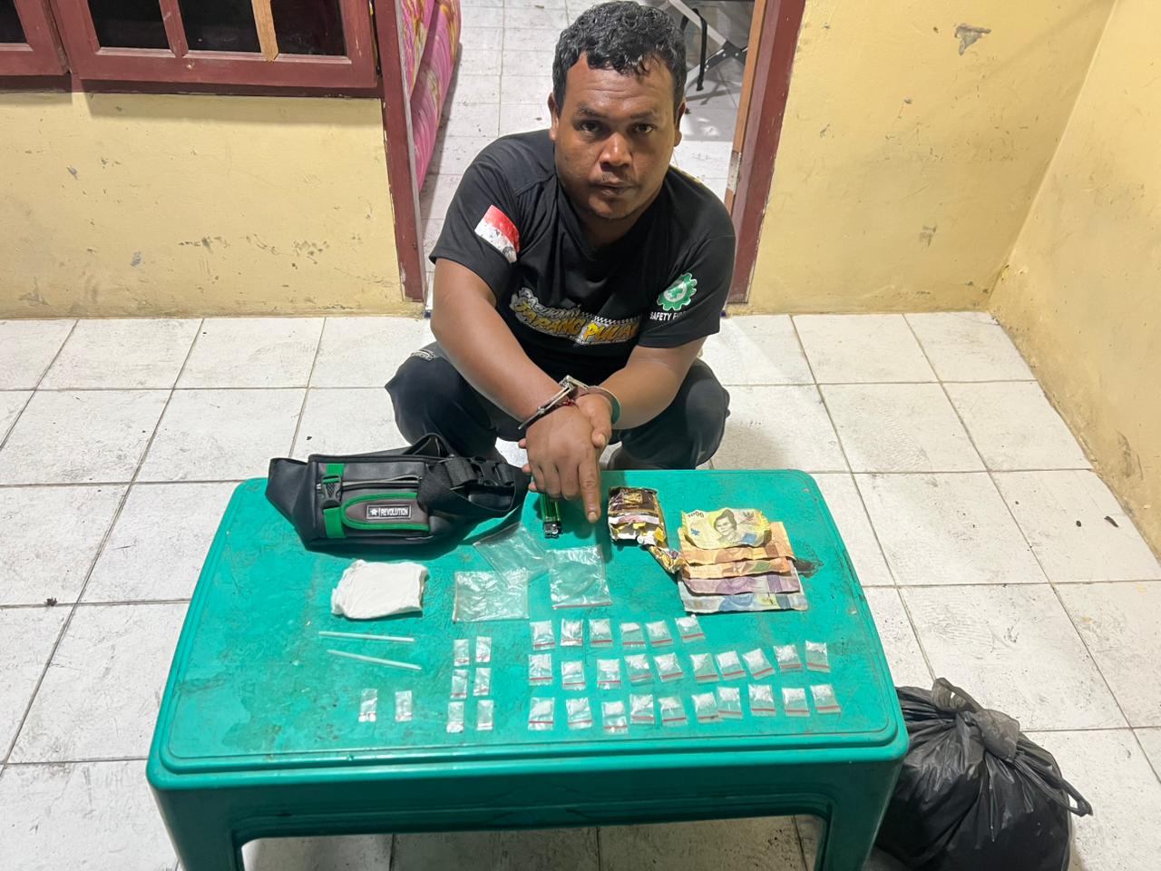 Pengedar Sabu di Madina Tahun Baruan di Sel Tahanan