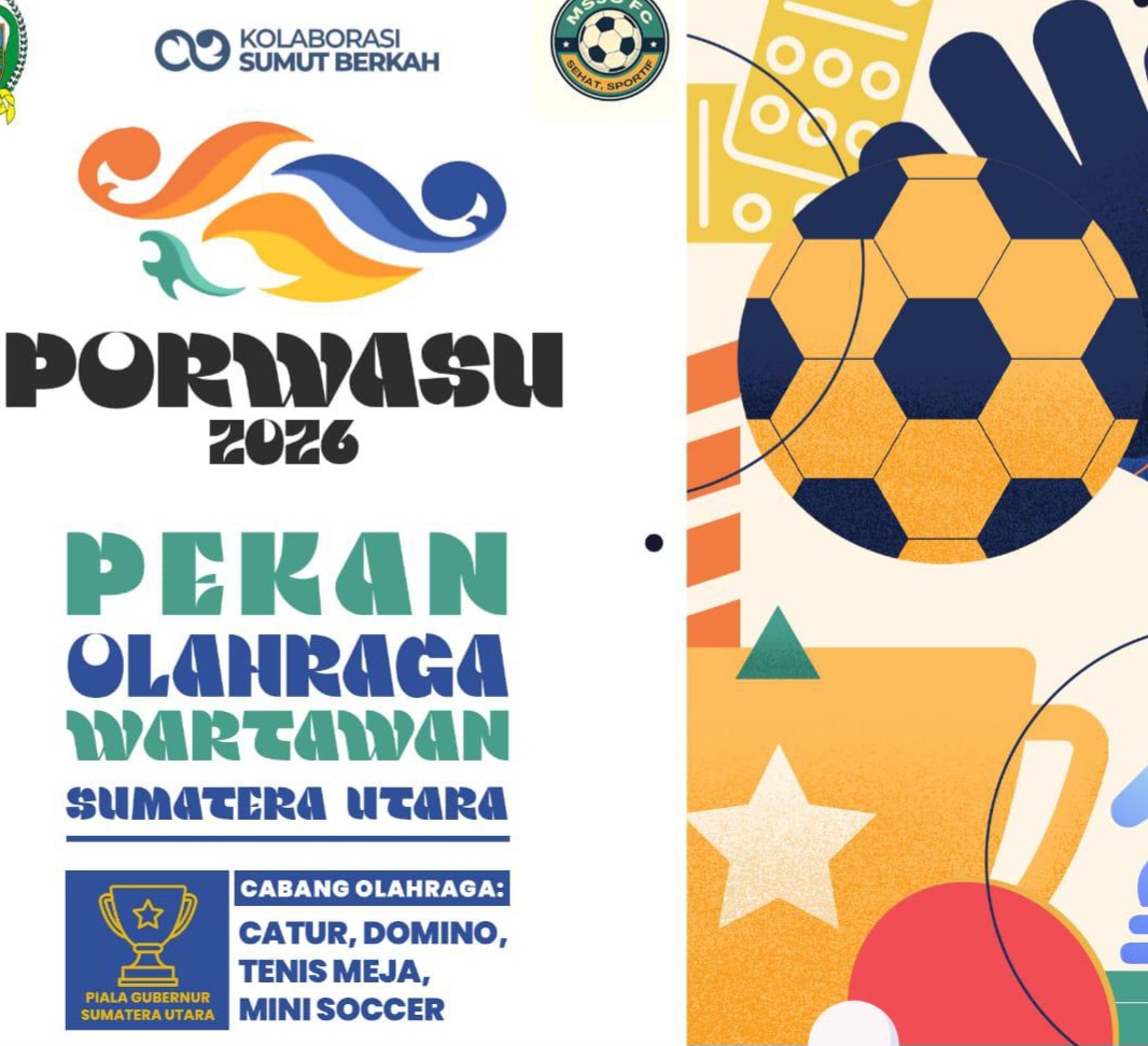 Porwasu 2026, Tiga Ratusan Wartawan Ikut Piala Gubernur Sumut