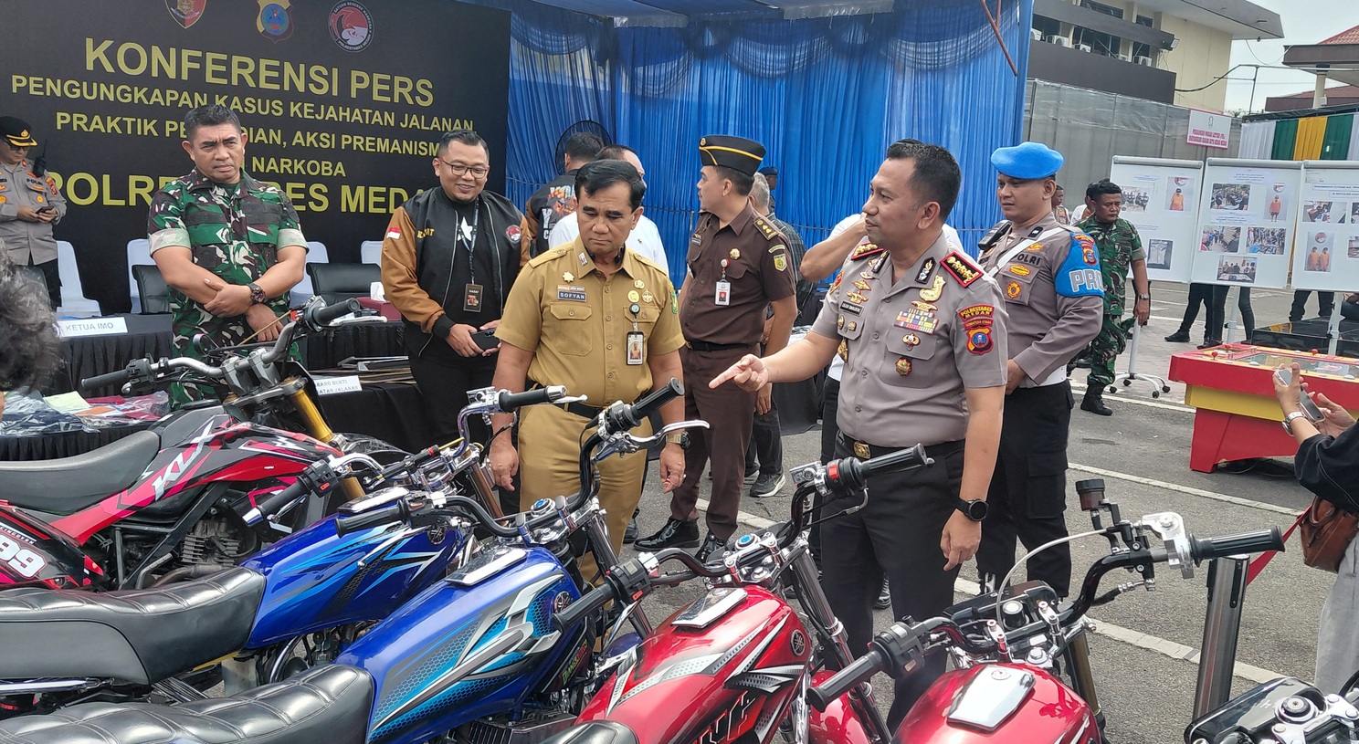 Polrestabes Medan Ungkap 250 Kasus, 290 Tersangka Ditahan : Curanmor Dominan