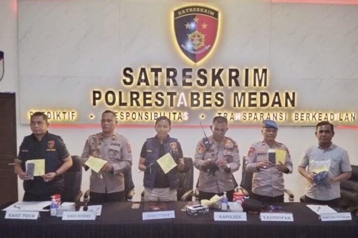 Remaja Pria Tewas Ditebas Gerombolan Geng Motor, 6 Pelaku Ditangkap Unit Pidum Polrestabes Medan