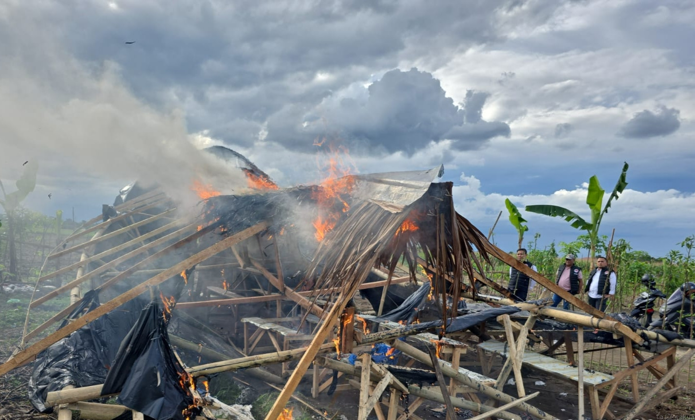 Polres Binjai Bakar Barak Narkoba di Binjai Timur