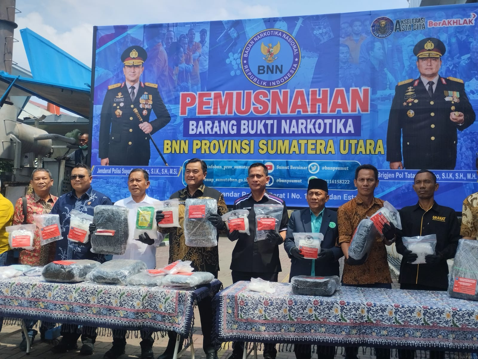 BNNP Sumut Musnahkan 10 Kg Sabu dan 232 Kg Ganja, 749 Ribu Orang Disebut Terselamatkan