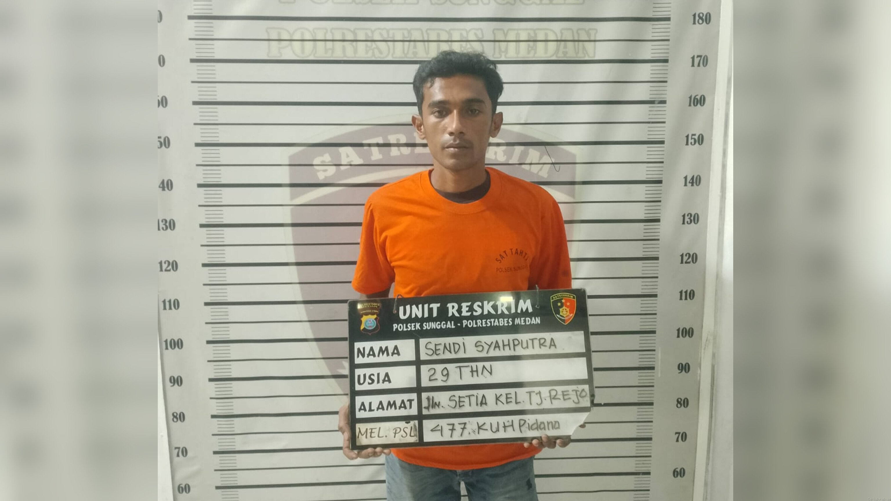 Terekam CCTV, Polsek Sunggal Ringkus Maling Motor Milik Mahasiswa asal Sumbar