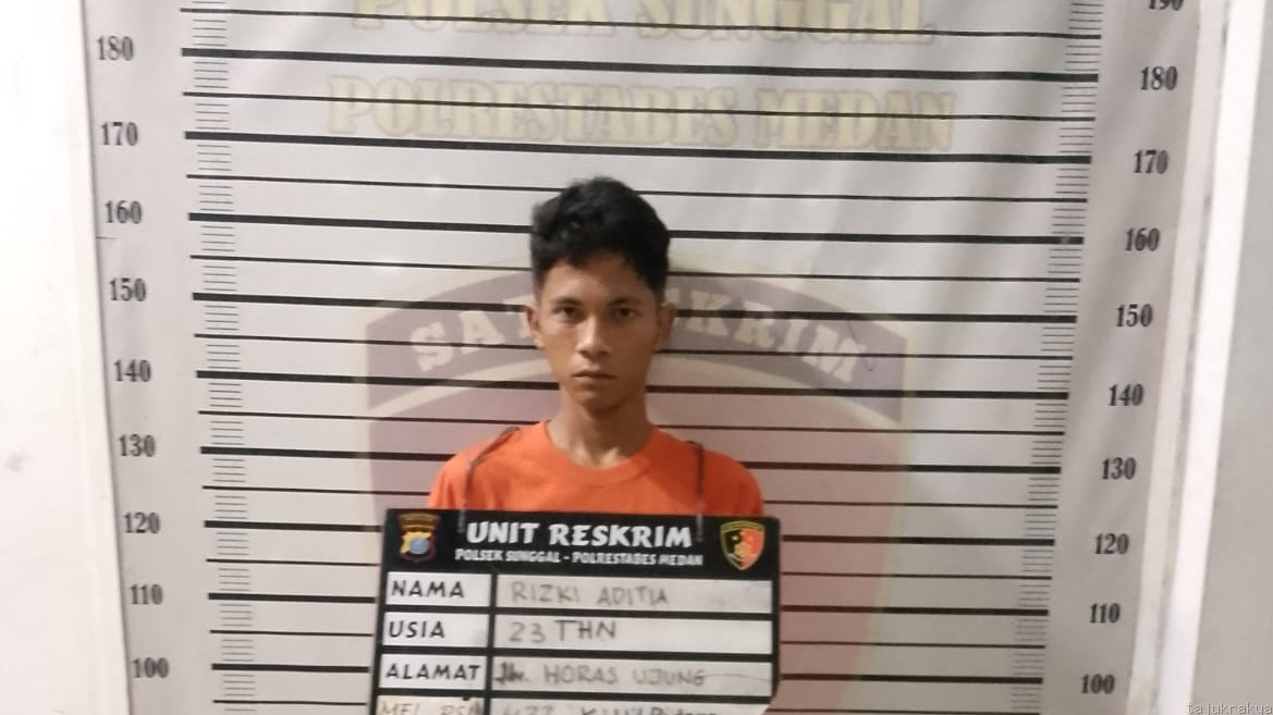 Polsek Sunggal Tangkap Maling Motor Honda Beat di Desa Sei Semayang